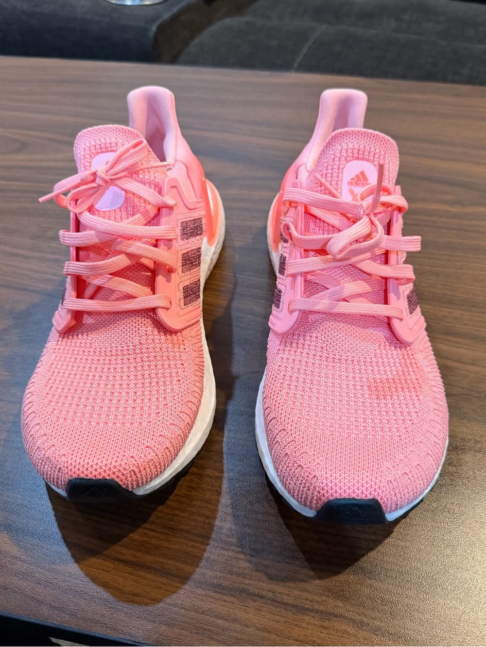 Like New adidas Ultraboost 20 Running Shoes Coral Pink knits